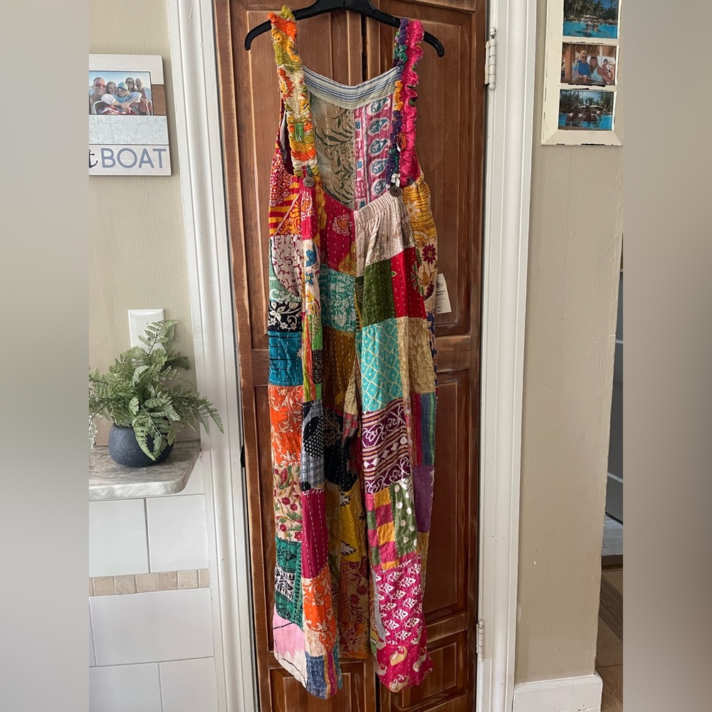 Kathmandu Multicolor Patchwork OVERALLS - Picture 8 of 14